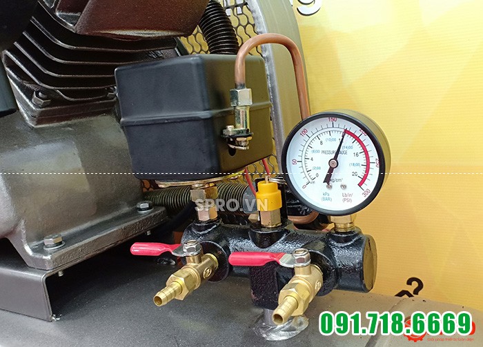 cụm điều áp và van xả Máy nén khí piston 3hp jaguar HEV70H200 dungtích 200L