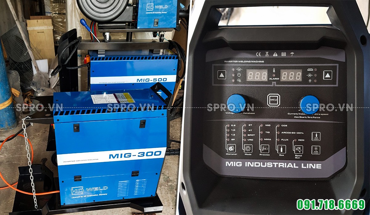  Máy hàn DIGITAL công nghiệp HD WELD MIG 300S