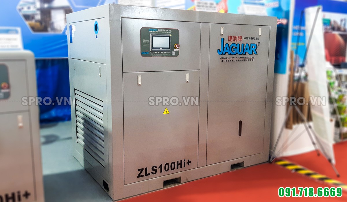 Máy nén khí trục vít biến tần 100hp Jaguar ZLS100Hi+ 75kw giá rẻ