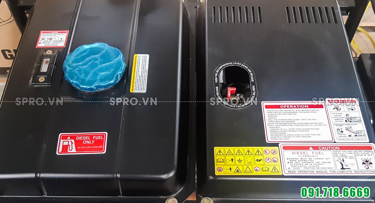Máy phát điện chạy dầuHyundai 5.5kw DHY6000LE