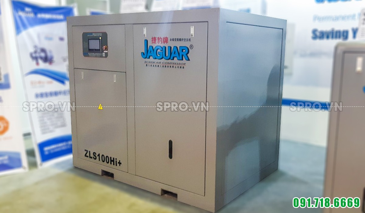 Máy nén khí trục vít biến tần 100hp Jaguar ZLS100Hi+ 75kw tiết kiệm điện