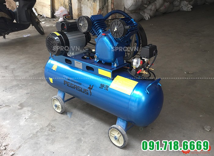 Máy bơm hơi 2hp giá rẻ PEGASUS TM-V-0.17/8-70 Dung tích 70L