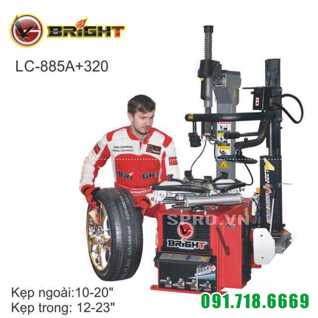 máy tháo vỏ, Máy ra vào vỏ xe du lịch, xe tải nhỏ Bright LC-885A+320