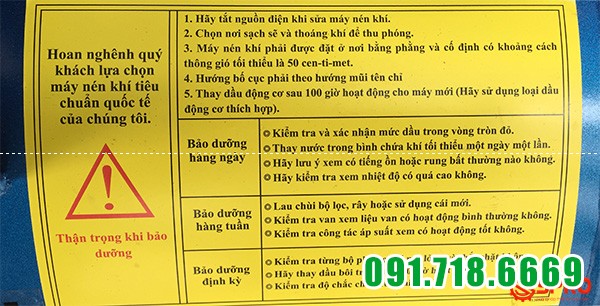 Lưu ý khi sử dụng máy nén khí pegasus